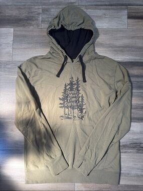 Paddle North Olive Green Hoodie - Spend More Time Outside Graphic